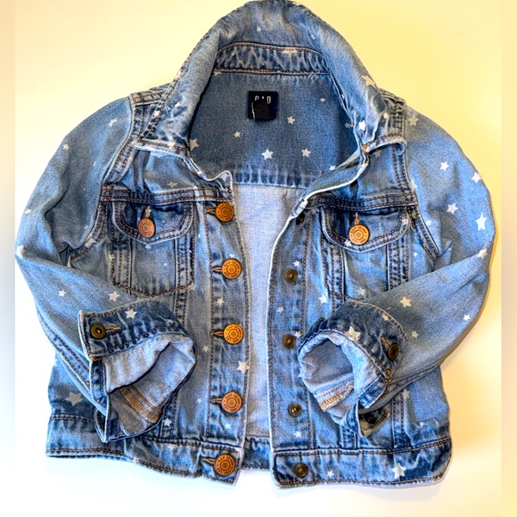 GAP Other - GAP KIDS DENIM JACKET STAR PRINT SZ 4T